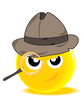 vector funny yellow ball the detective