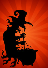 Cauldron Witch Background