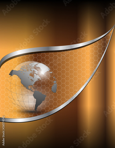 Business background gold