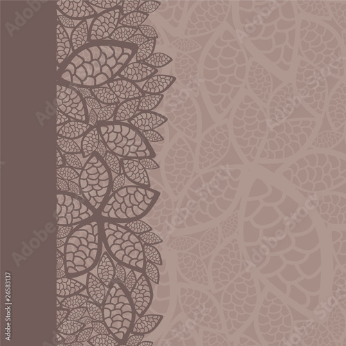 Fototapeta dla dzieci leaf pattern border and background