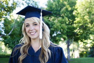 Beautiful Blonde Female Graduate Portrait