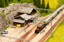 Miniature Model Railroad Alpine Station