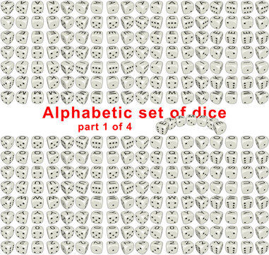 alphabet dice. Part 1 of 4