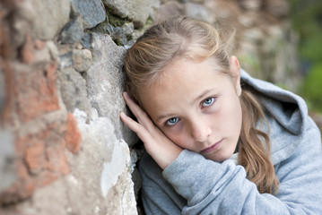 Wall Mural - Sad child