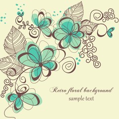 Retro floral background