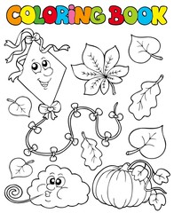 Sticker - Coloring book with autumn theme 1