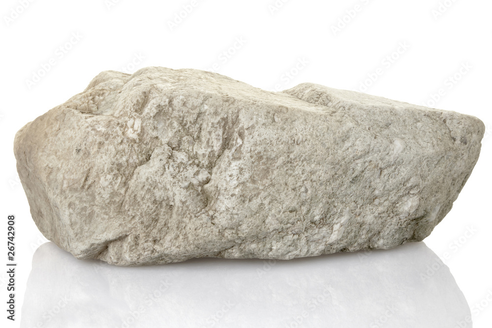 single rock stone with clipping path - obrazy, fototapety, plakaty 