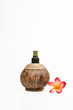 coconut shell bottle with coconut oil