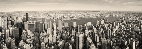 Naklejka dekoracyjna New York City Manhattan panorama aerial view