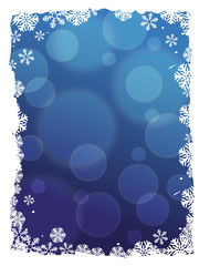 Wall Mural - abstract winter border background