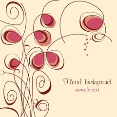 Fototapete - Cute floral background