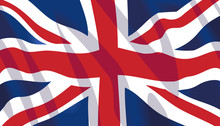 Vector Waving British National Flag
