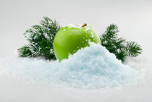 Apple In Snow