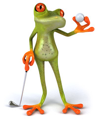 Poster - Grenouille et golf