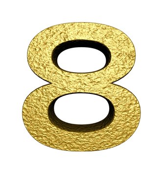 3d gold number