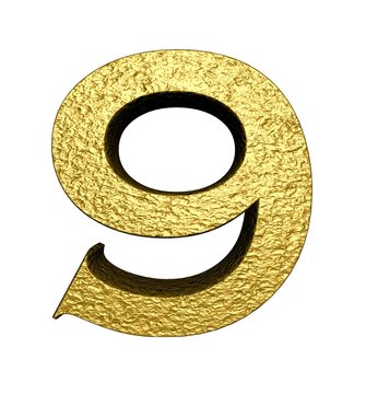 3d gold number