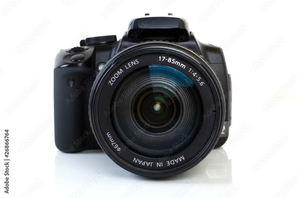DSLR Camera - front view Stock Photo | Adobe Stock