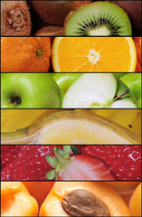 Wall Mural - Fruit collage