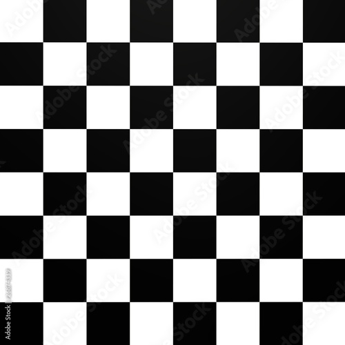 Naklejka na kafelki A chessboard pattern from top - 3d image