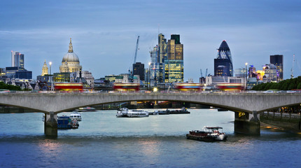 Wall Mural - City of London at dusk