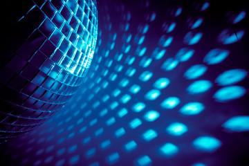 Wall Mural - blue disco background