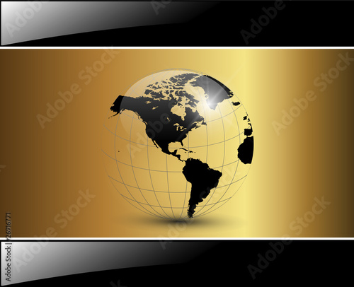 Business background glossy gold.