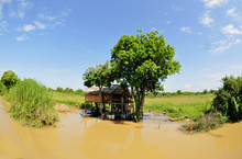Fisherman Hut In Cambodia