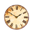 vintage clock on white background