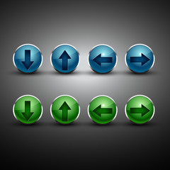 Wall Mural - vector arrow button in two colors