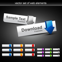 Wall Mural - vector set of web buttons