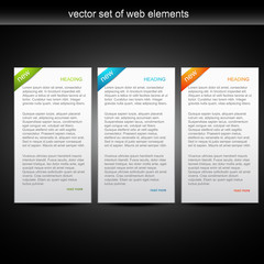 Wall Mural - vector set of three web banner