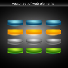 Wall Mural - vector web button set of tweleve