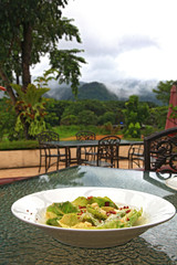 caesar salad with beautiful scenic