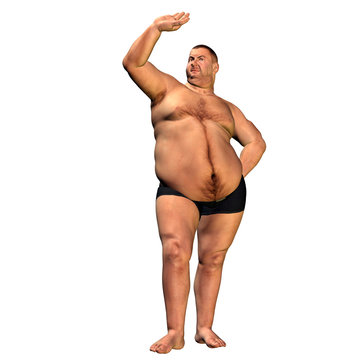 Dicker Mann als Model