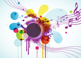 Wall Mural - abstract background with tunes.