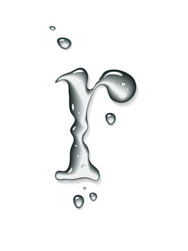 Water letter r