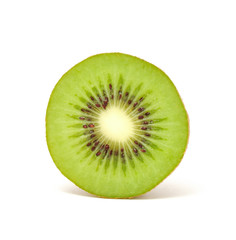 Wall Mural - Slice of Kiwi Isolated on White Background