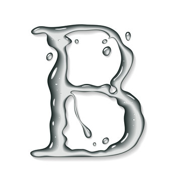 Water letter B
