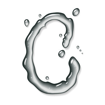 Water letter C