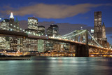 Fototapeta  - New York City skyline- Brooklyn Bridge