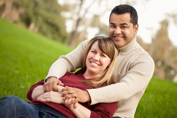 Wall Mural - Attractive Mixed Race Couple Portrait