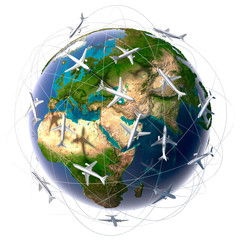 Wall Mural - International air travel