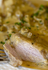 Veal with mushroom sauce 2