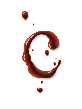 Vector chocolate letter