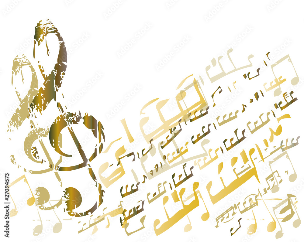 Notenschlüssel und Noten Stock Vector | Adobe Stock