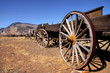 Old carts in a Ghost town near Cody, Wyoming