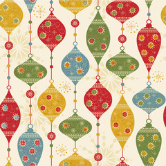 Seamless pattern with balls and stars