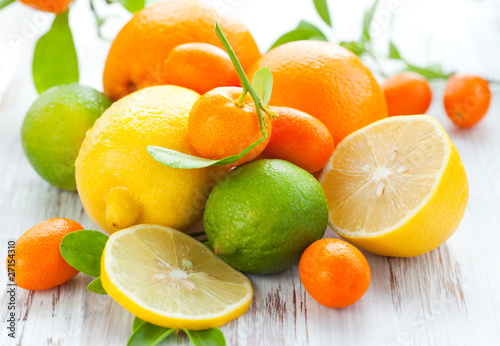 Nowoczesny obraz na płótnie Citrus fresh fruits