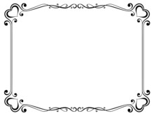 Vector Calligraphy Ornamental Decorative Frame With Heart