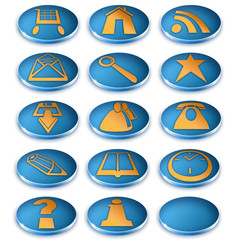 Wall Mural - icons & buttons for web